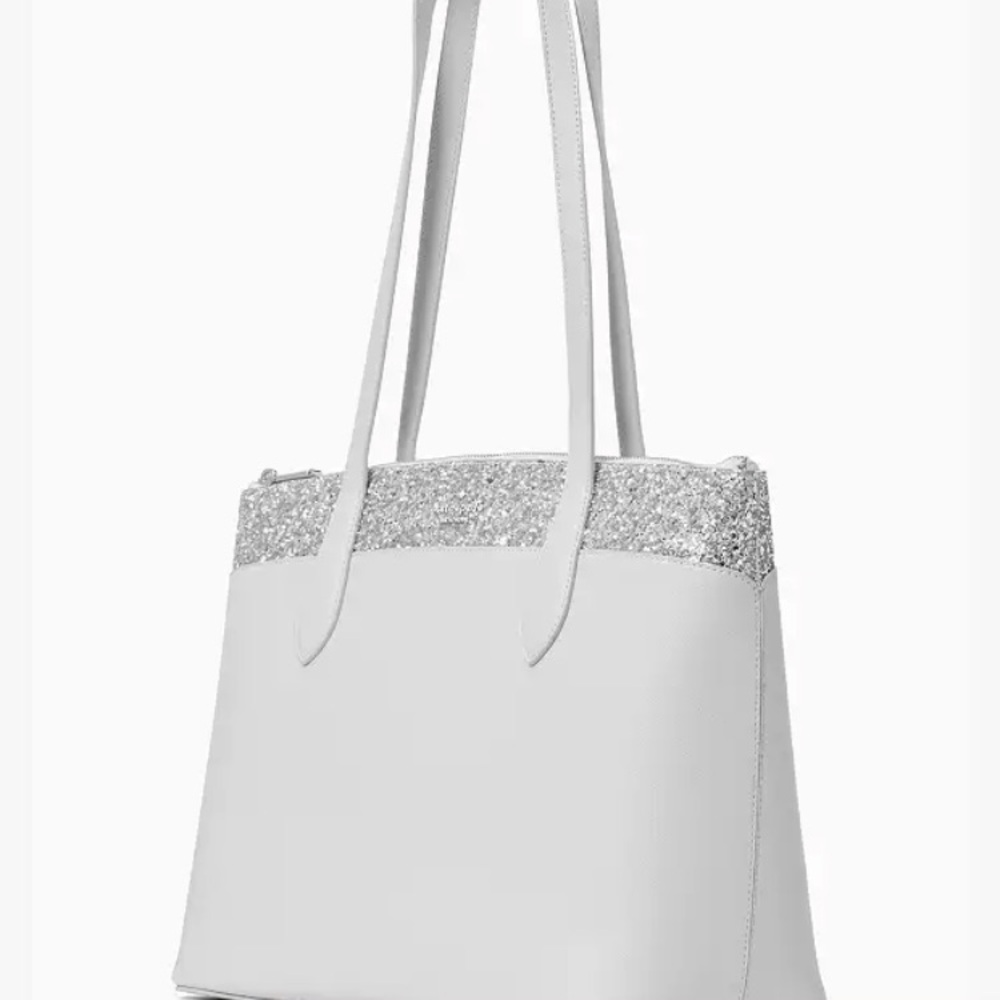 Kate Spade NWT Flash Glitter Tote in Grey - HOST PICK! 🏆 - Picture 2 of 11